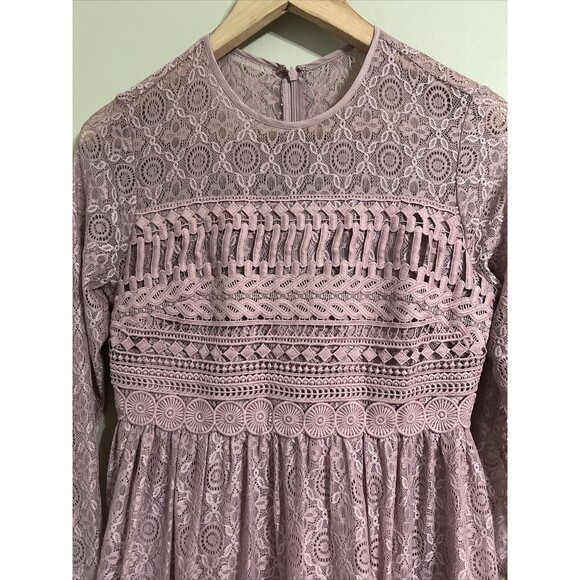 ASOS DESIGN Premium Lace Mini Skater Classic Dress USA Size 4 - Picture 3 of 7